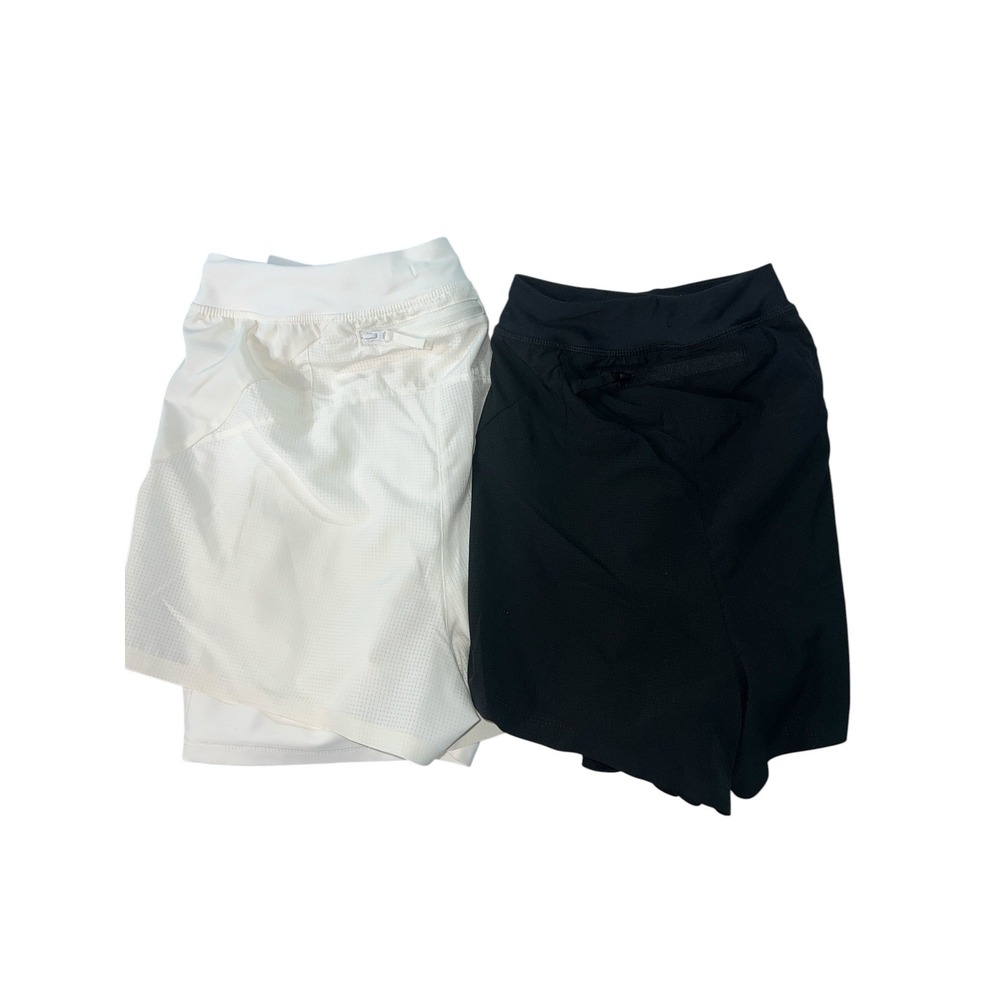 Never Not Hustling Running Athletic Gym Workout Shorts White Black Large‎